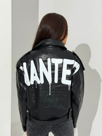 Кожено яке Wanted Black