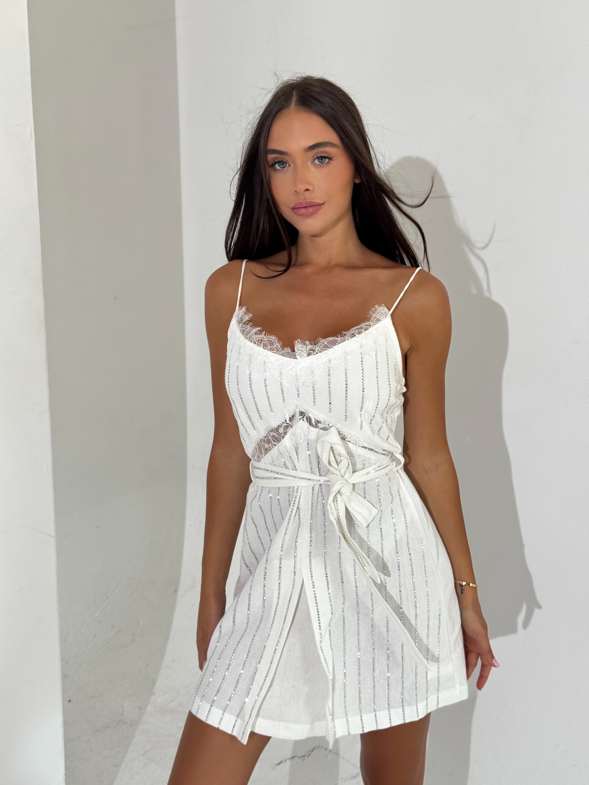 Рокля Silk White