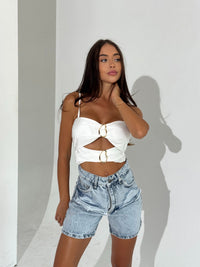 Къси дънки Chic Ice Blue