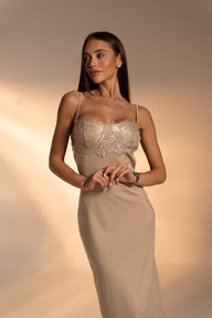Рокля Zafira Beige