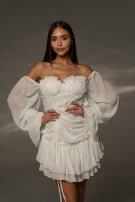 Рокля Belle Milky White