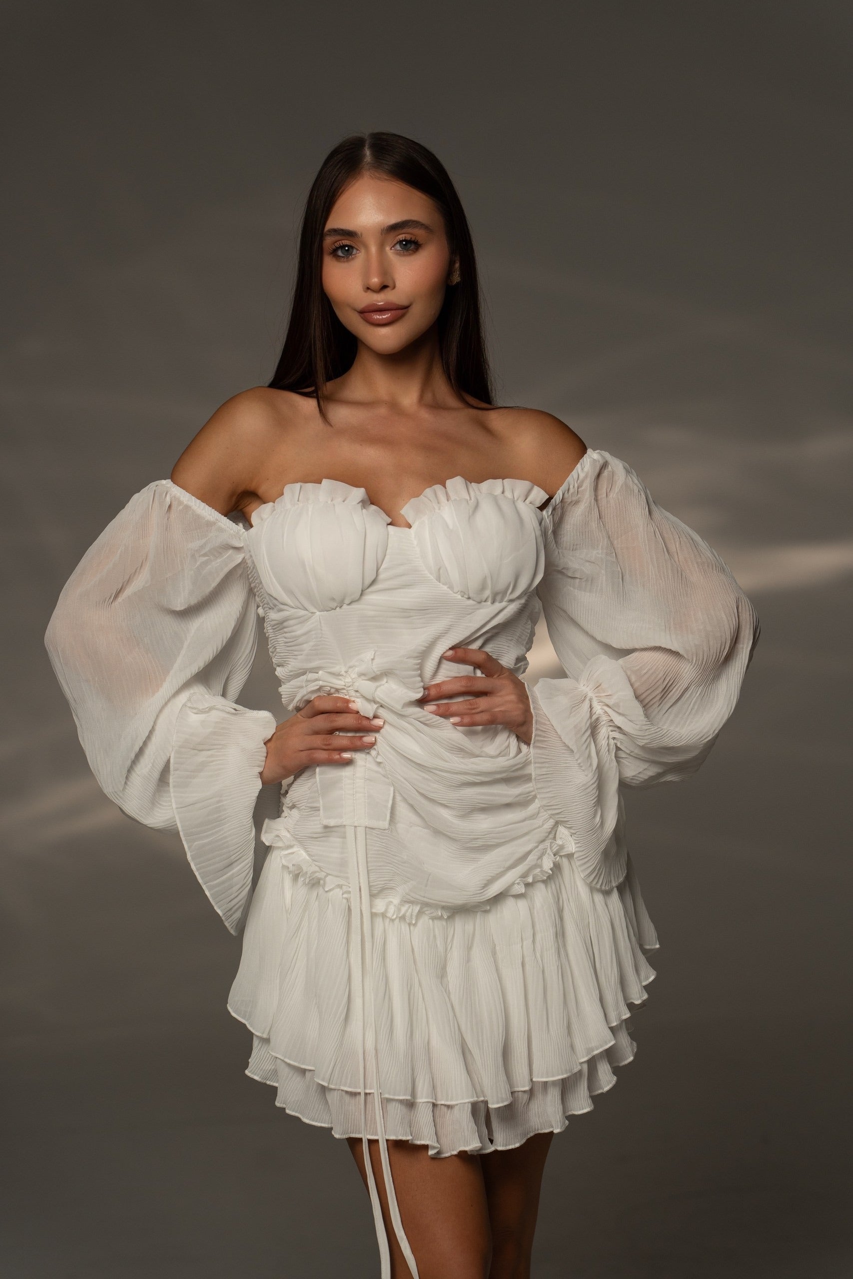 Рокля Belle Milky White