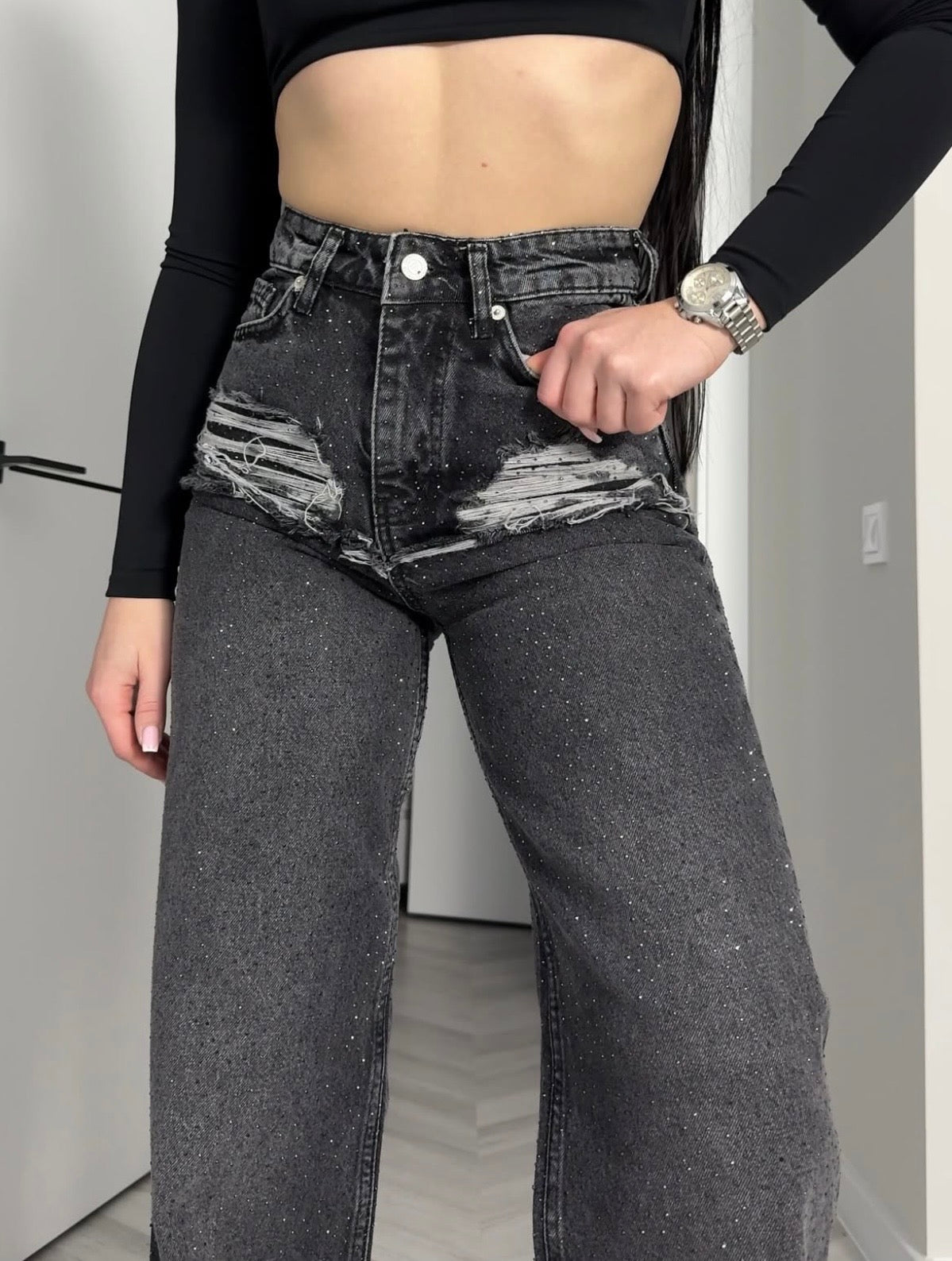 Дънки Chic Glow Graphite