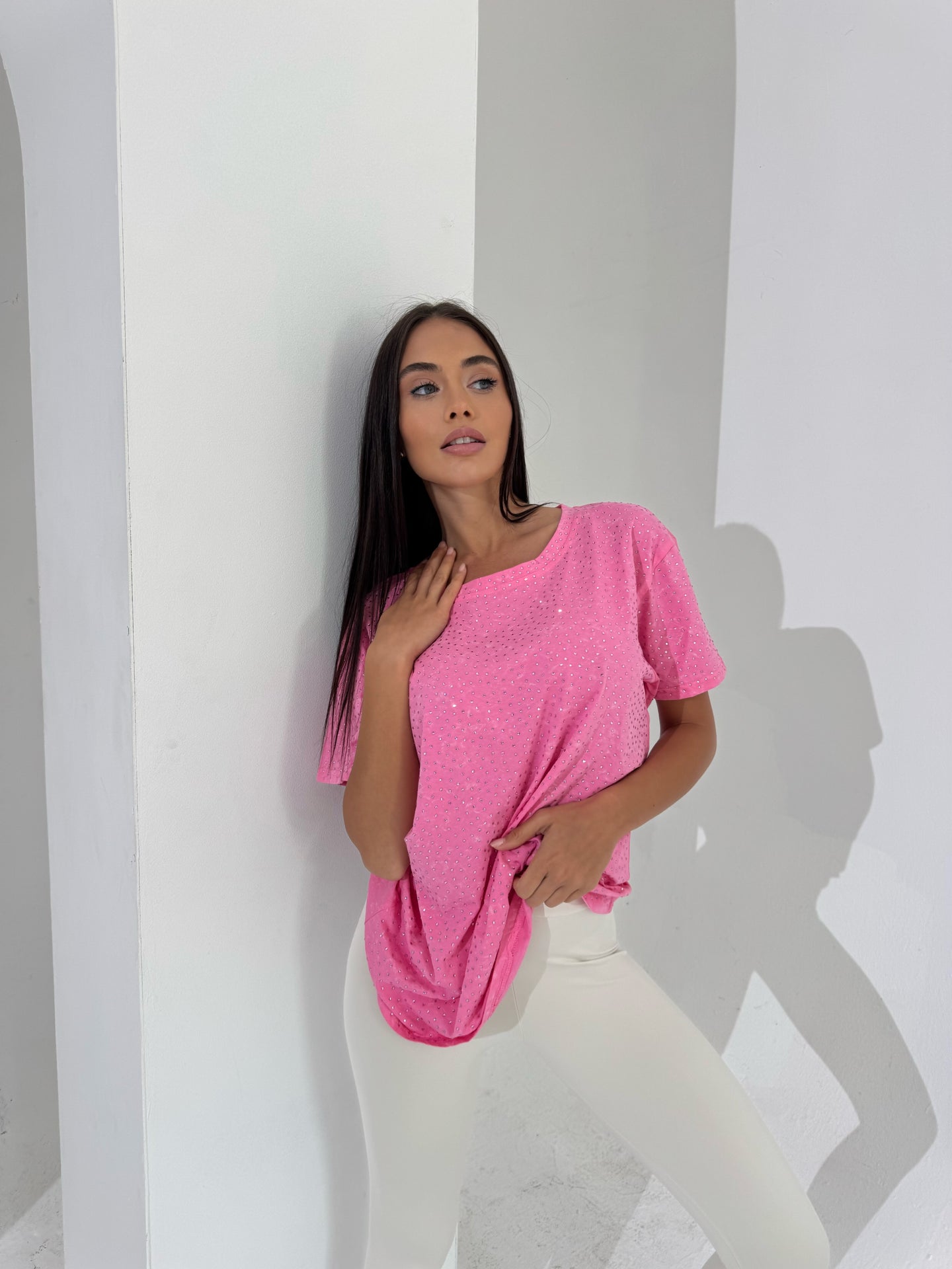 Тениска Shiny Pink