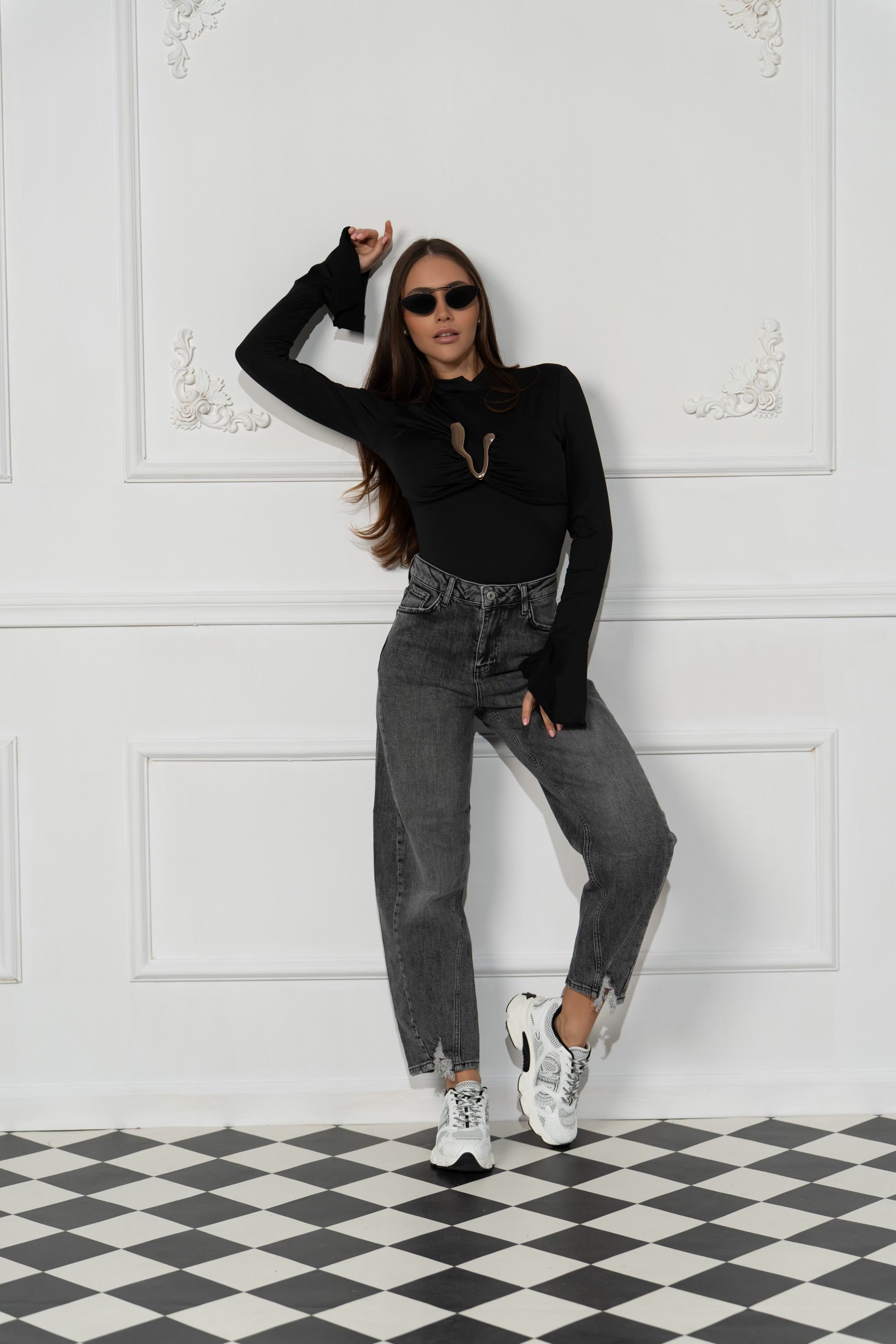 Дънки Theory Graphite