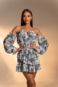 Рокля Aurora Blue Toile