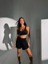 Къси дънки Sunkissed Jet Black