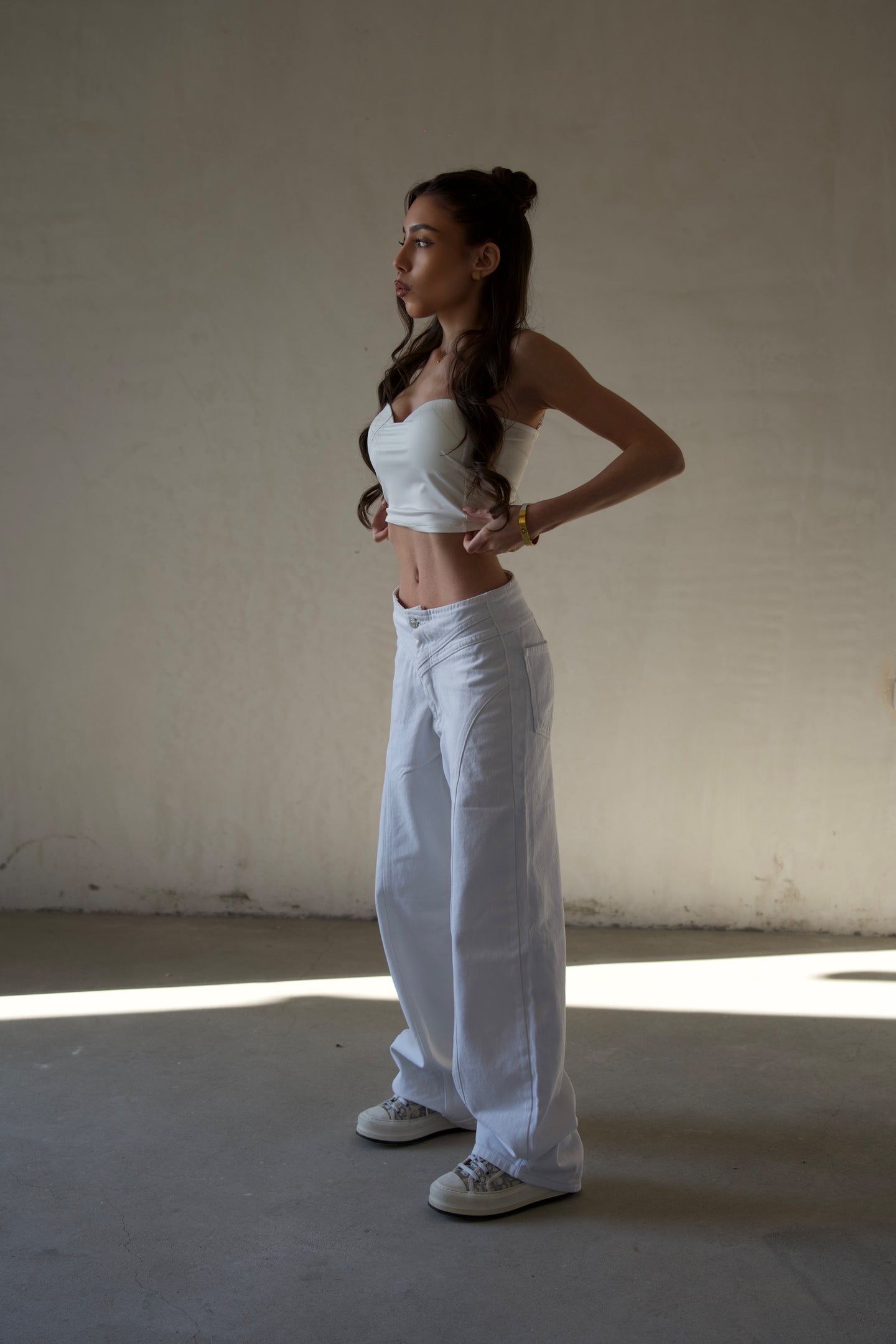 Дънки Rebel White