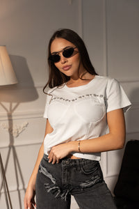 Тениска Moonline White