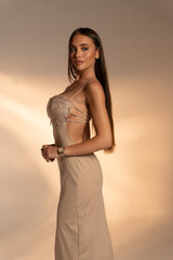 Рокля Zafira Beige