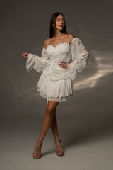 Рокля Belle Milky White