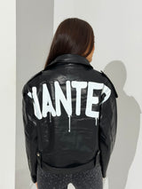 Кожено яке Wanted Black