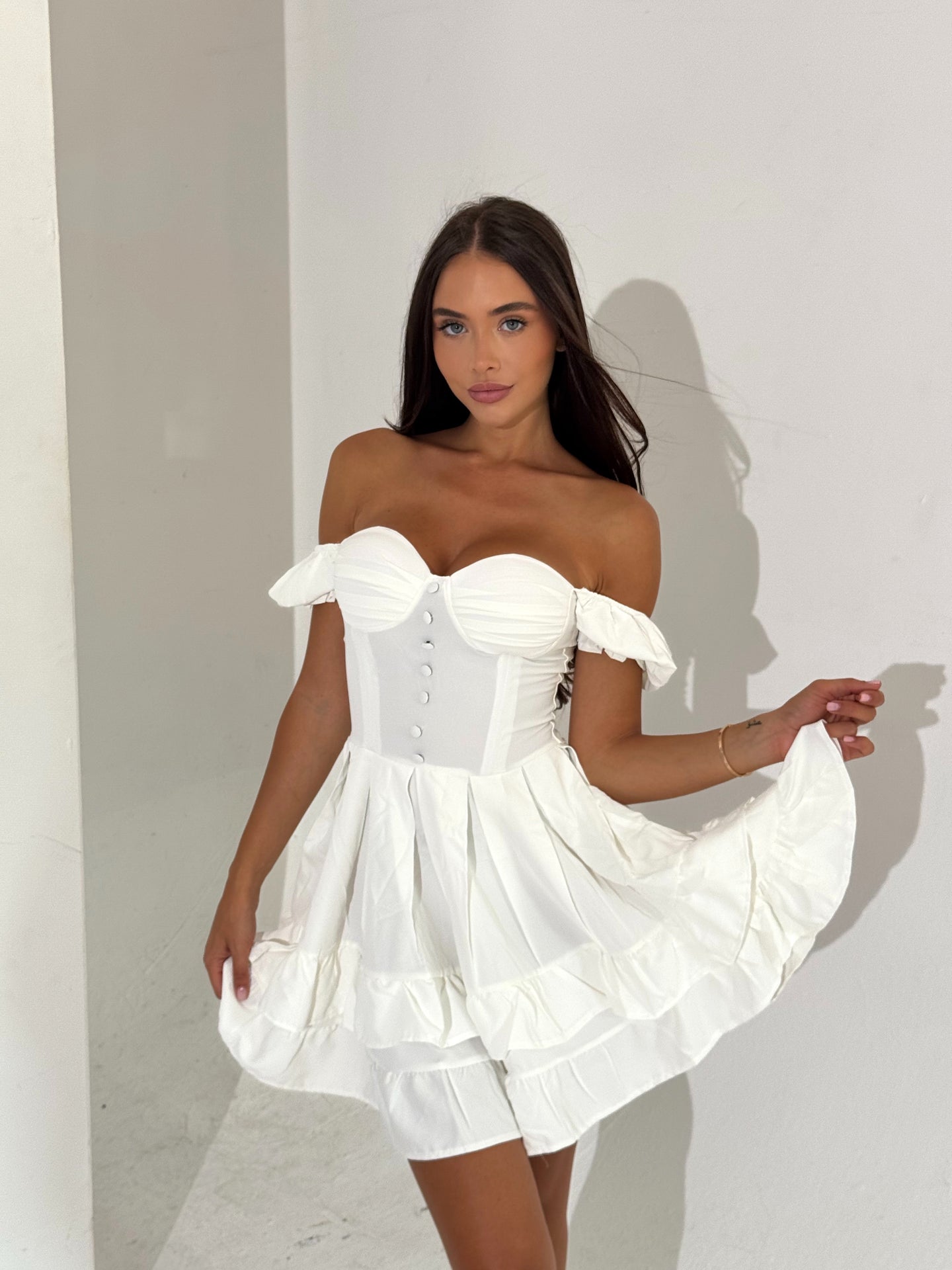 Рокля Bella Blush White